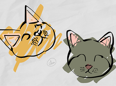 Brush Cat - Chika! brush cat graphic design vectornator