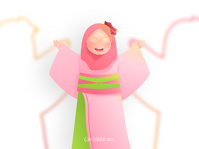 Kimono Me! - Muslimah Illustration design figma girl graphic design hijab illustration islam muslim muslimah vector