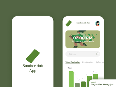 Sumber duit App - UI Screen
