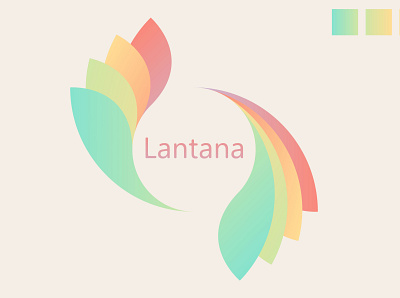 Lantana branding design flat graphic design icon illustration illustrator logo typography vector