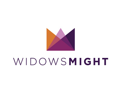 Widowsmight crown logo m triangles w widows might