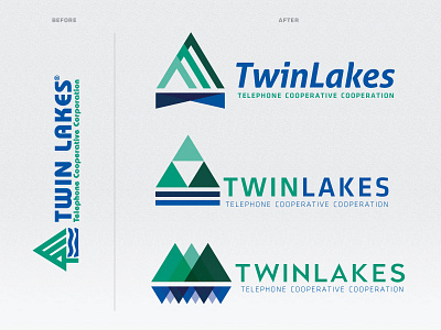 TwinLakes Logo blue green lake logo nature tree twinlakes water