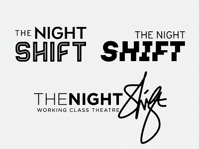 The Night Shift hand lettering logo the night shift theatre type