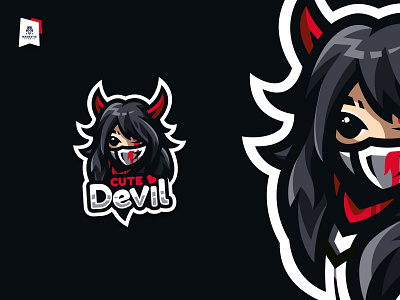 cute devil art character devil logo icon logo minimal sports logo vector