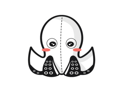 Octopus Ghost Logo for Sale animal branding cute graphic design illustration logo marine octopus vector