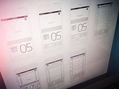 Wireframe Of Nextday app iphone mobile ui ux wireframe