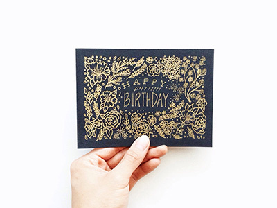Golden Card handlettering illustration typography