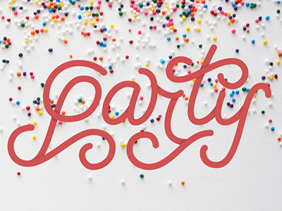 Party Lettering design digital illustration lettering party script typography vector