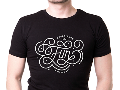 Experience the Fun - Shirt apparel design digital freehand handlettering illustration parks recreation shirt typography vector