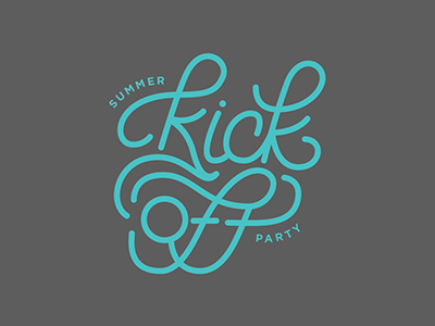 Summer Kick Off design handlettering illustration lettering summer typography vector