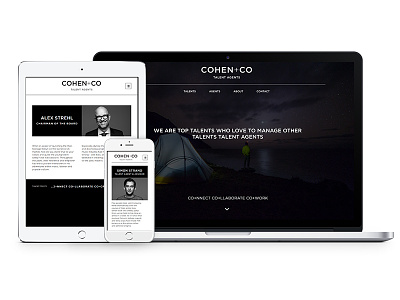 Cohen Co repsonsive design talent agency webdesign