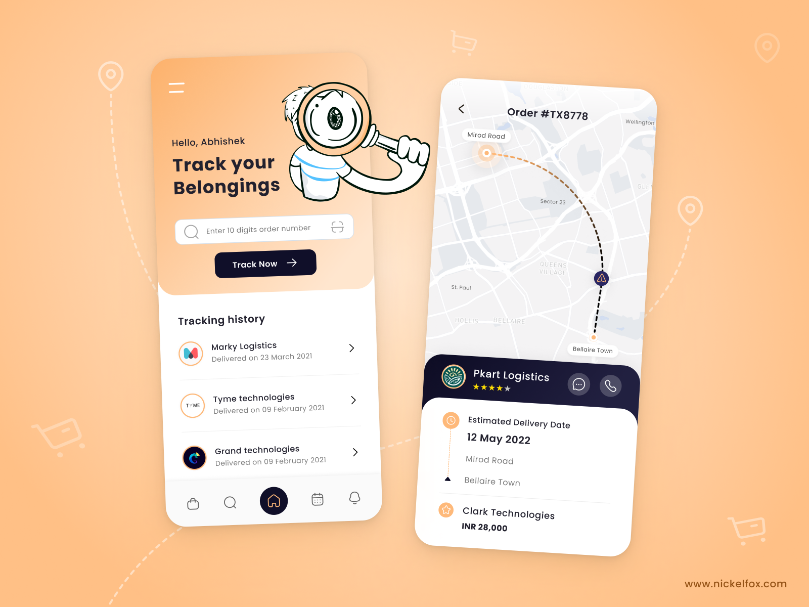 Tracking App By Abhishek Ghorpade For Nickelfox - UI/UX Design On Dribbble