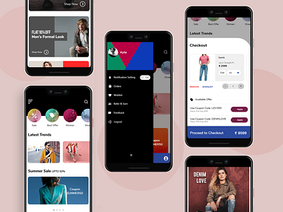 Shopping App adobe illustrator adobe photoshop adobexd branding concept design fashion app layout ui ui design vector