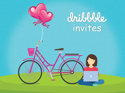 Two Dribbble Invites best shot concept dribbble idea illustrations invitations motion graphics portfolio work