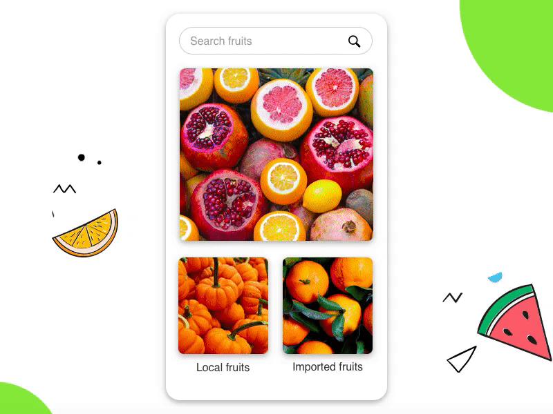 Fruit App animation fruit app mobile app shopping ui