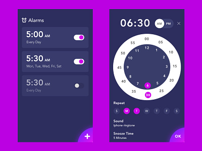 Alarm dark mode