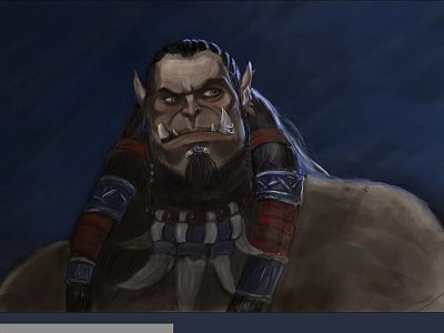 2d art illustration orc 2d art digitalart durotan wow