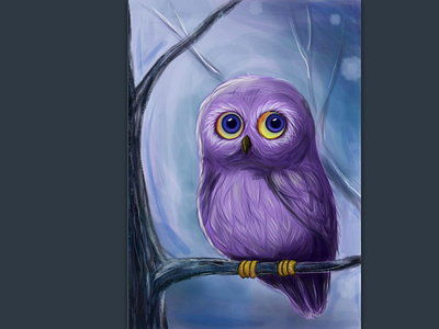 Owl digital art 2d