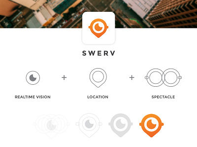 Swerv Branding location app map mobile app orange realtime spectacle swerve vision