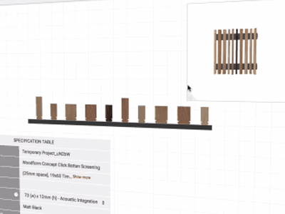 Sculptform 3D View 3d app 3d web app architectural batten screening drag and drop feature lining sculpt timber toolbox web app wood