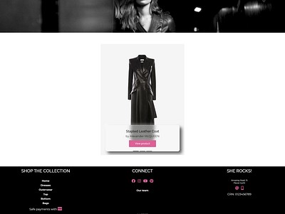 E-commerce home page - footer e commerce footer frosted glass store web design website