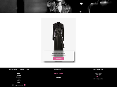 E-commerce home page - footer