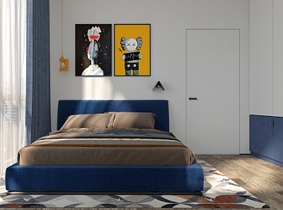 Kaws fan room 3d 3dsmax branding cg art design graphic design illustration kaws render visualization