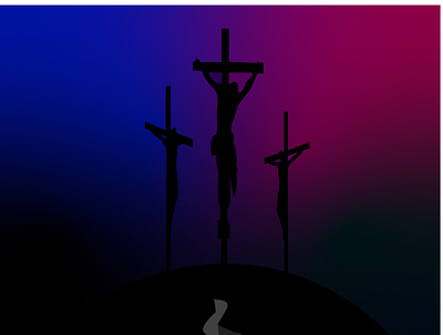 the crucifixion before Easter design easter icon illustration minimal typography vector