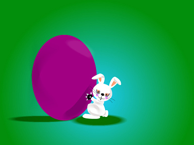 easter bunny design easter illustration minimal vector
