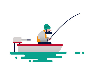 Fisherman fisherman illustration vector