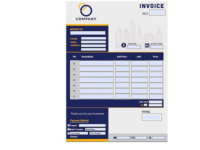 Fillable Invoice PDF branding design fillable invoice filllable pdf invoice