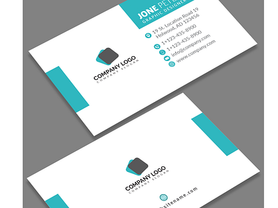 4 Colors Corporate Business Card Template EPS business card design businesscard design illustration