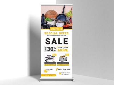 Product Sale Roll-Up Banner branding design roll up banner roll up banner roll up banner design rollup