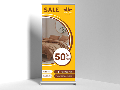 Product Sale Roll-Up Banner branding design roll up banner rollup