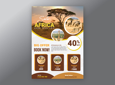 Tours And Safaris Flyer Template flyer flyer artwork flyer design flyer template flyers