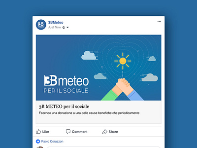 3B Meteo per il sociale 3b 3bmeteo adobe illustrator adv andre mecha banner banner ads facebook fb flat illustration illustrator illustrazione love photoshop sociale sun vector weather app weather forecast