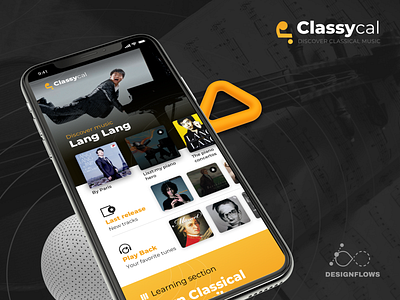 Classycal Music app UI | Designflows 2019