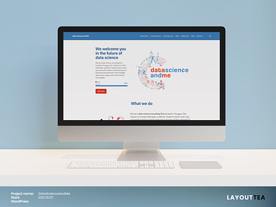 DataScienceAndMe - Hero part - Work in Progress design hero layouttea webdesign wordpress