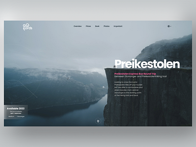 Preikestolen - Norway desig fjord norway responsive ui webdesign
