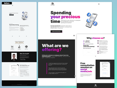 Redesign - Social Marketing design graphic design redesign responsive ui ux webdesign