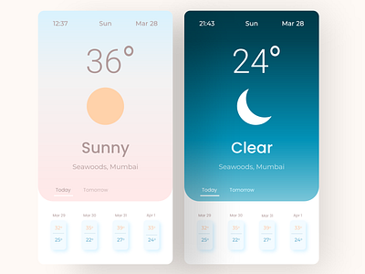 Weather app concept