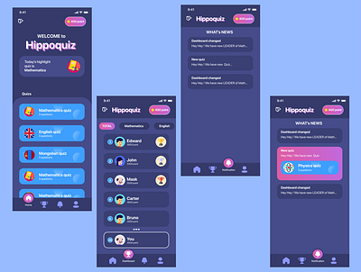 QuizApp mobile quiz ui