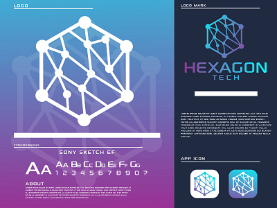 hexagon tech modern logo