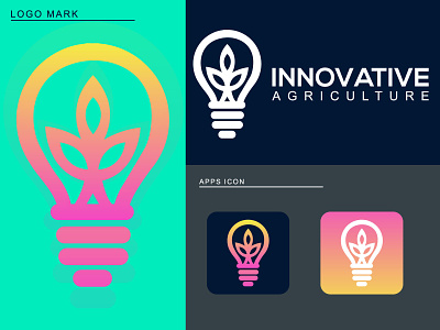 Innovative agriculture app business logo creative logo icon illustration logo and branding logo design minimal logo modern logo