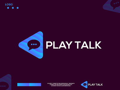 Play talk app business logo creative logo design gradient logo icon illustration logo logo and branding logo design minimal logo minimalist logo modern logo play talk unique