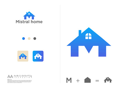 Mistral home app business logo creative logo home logo icon illustration logo logo and branding logo design minimal logo minimalist logo mistral home modern logo