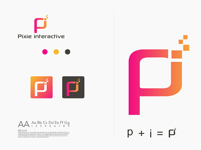 Pixie interactive app business logo creative logo icon illustration logo logo and branding logo design minimal logo minimalist logo modern logo pixie interactive