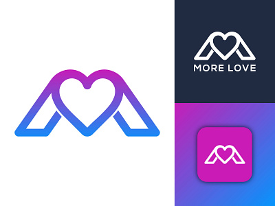 MORE LOVE business logo creative logo design graphic design icon illustration logo logo and branding logo design minimal logo minimalist logo modern logo uniq