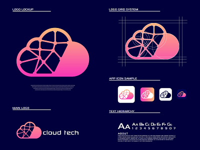 MODERN CLOUD TECH branding business logo cloud logo cloudtech logo colorful creative logo design flat logo logo logo and branding logo design logotype minimal logo modern logo pofular logo tech logo technology logo unique logo