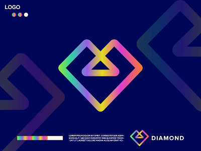 M DIAMOND LOGO. business logo colorful creative logo design diamond diamond logom flat logo flayful letter logo logo logo and branding logo design luxury logo m letter logo minimal logo minimalist logo modern logo unique logo